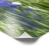 を含む野生の花の山の牧草地 フォトプリント            (角)