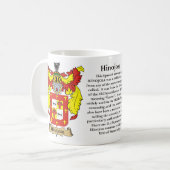 を含む(頂上)イノホサ家族の紋章付き外衣 コーヒーマグカップ (正面左)