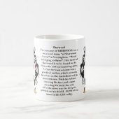 を含む(頂上) Sherwood家族の紋章付き外衣 コーヒーマグカップ (中央)