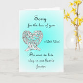 ～を失ってごめんなさい カード (黄色い花)