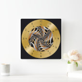 ~を安全か危険かをタイムマシンで計る スクエア壁時計 (ホーム)