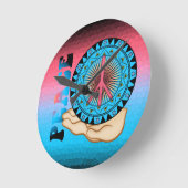 〜を平和にする ラウンド壁時計 (傾斜)
