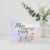 を幸せな花にする ポストカード (スタンド正面)