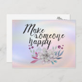 を幸せな花にする ポストカード (正面/裏面)