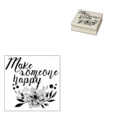 を幸せな花にする ラバースタンプ (押印)