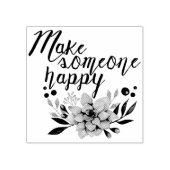 を幸せな花にする ラバースタンプ (インプリント)