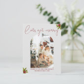 ～を手にするメリー |アーチ型フォトクリスマスホリデー シーズンカード (スタンド正面)