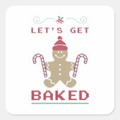 ～を手にする焼いた スクエアシール (正面)