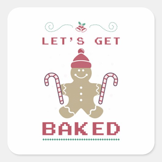 ~を手にする焼いた スクエアシール (正面)