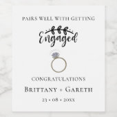 ～を手に入れるのによく似合婚約したう ワインラベル (シングルラベル)