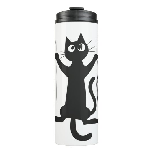 ～を抱えている黒猫 タンブラー (正面)