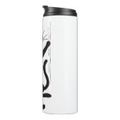 ～を抱えている黒猫 タンブラー (回転右)