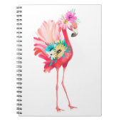 ~を持つかわいくて美しいピンクのフラミンゴのメキシコ鳥 ノートブック (正面)