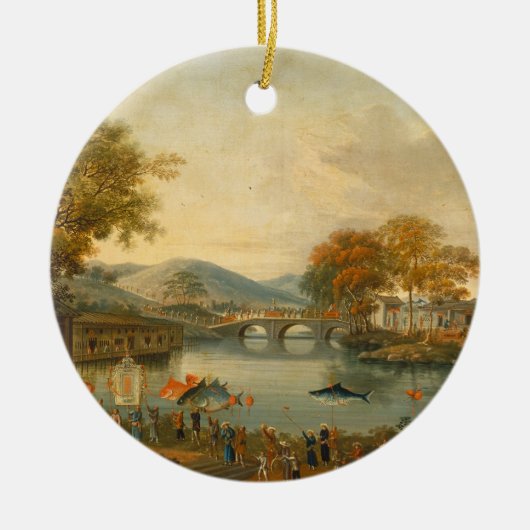 を持つJeffreyハドソンHenriettaマリア女王、 セラミックオーナメント (正面)