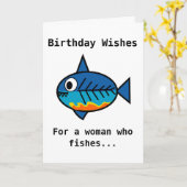 を採取する女性のためのバースデー・カード カード (黄色い花)