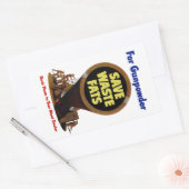 ~を救粉末に使う 長方形シール (封筒)