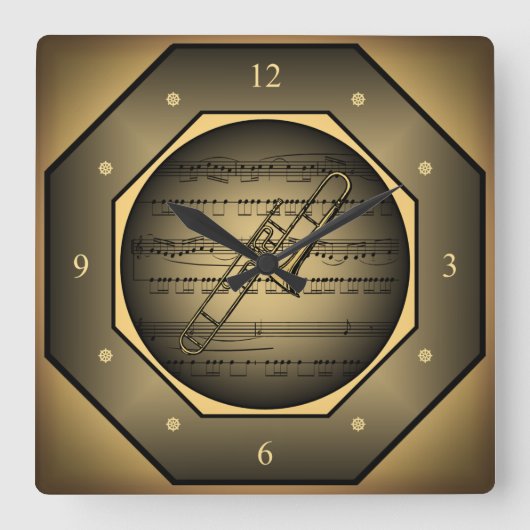 〜を時計のタゴンで打ち鳴らす スクエア壁時計 (正面)