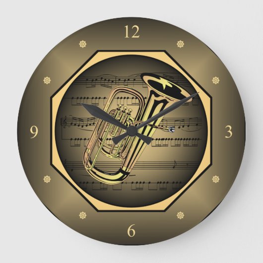 〜を時計のタゴンにする ラージ壁時計 (正面)