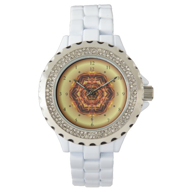 ～を火で燃やして坩堝から出す 腕時計 (正面)