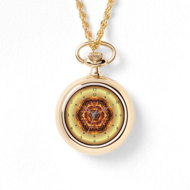 ～を火で燃やして坩堝から出す 腕時計 (正面)