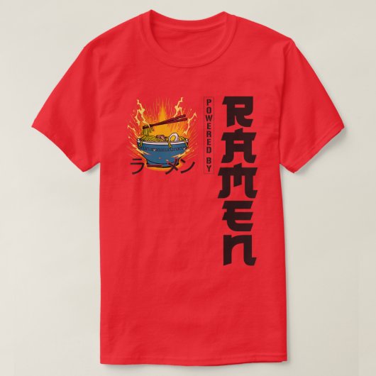 ～を生かしたラーメン日本の丼ラブかわいい Tシャツ (デザイン正面)