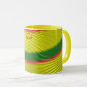 ～を真っ赤な緑の黄色のフラクタルにブラッドする マグカップ (正面右)