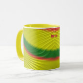 ～を真っ赤な緑の黄色のフラクタルにブラッドする マグカップ (正面左)