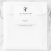 ～を称えるプレート スクエアシール (バッグ)