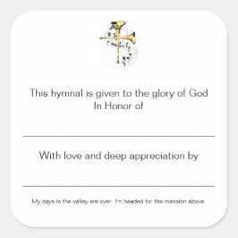 ~を称えるプレート スクエアシール