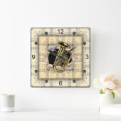 ～を突き抜ける～を変なシート音楽にする  スクエア壁時計 (ホーム)