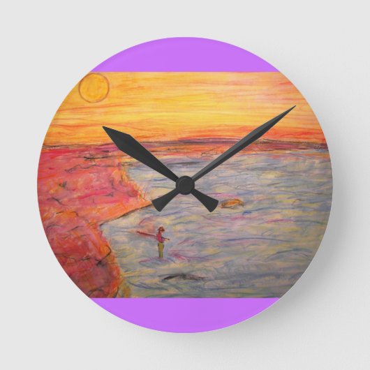 ~を結ぶ ラウンド壁時計 (正面)