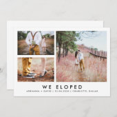 |を結婚するカップルの写真私達はミニマリスト|の駆け落ちしました サンキューカード (正面/裏面)