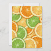 を絞って楽しもう！ - 楽しいフルーツをテーマにしたパーティー 招待状 (裏面)