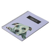 |を絵を描いているOl大きいヘッド犬はあなたの名前を加えます ノートブック (左側)