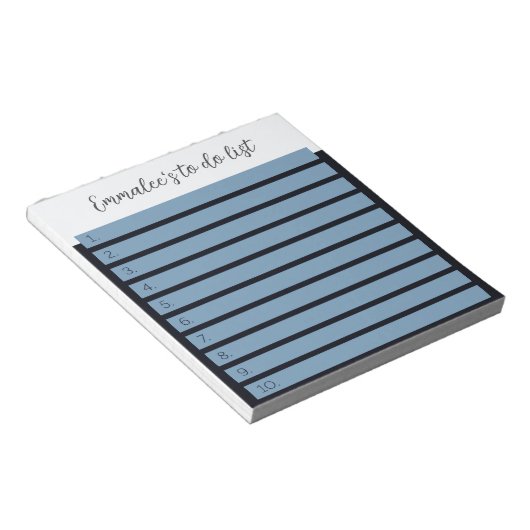 を行うカスタムに番号付きホワイトブルーミックス ノートパッド (アングル)