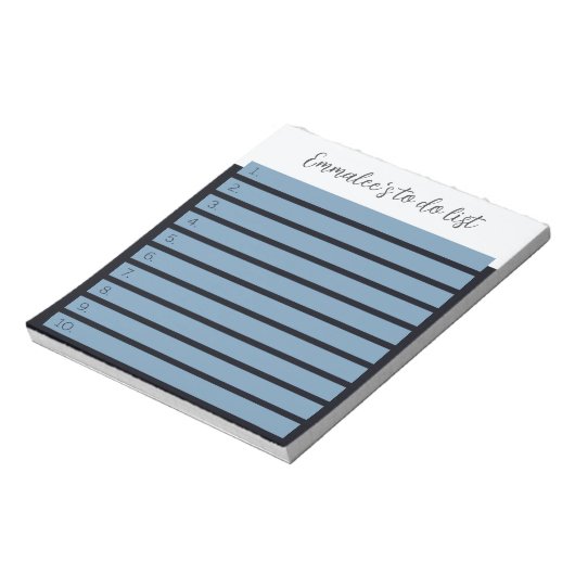 を行うカスタムに番号付きホワイトブルーミックス ノートパッド (回転)