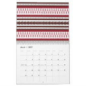 を表示するカラフル画面のクローズアップ画像 カレンダー (3月 2027)