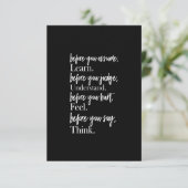 ~を裁学く前に サンキューカード (スタンド正面)