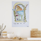 を見地中海のて | Eze（フランス） ポスター (キッチン)