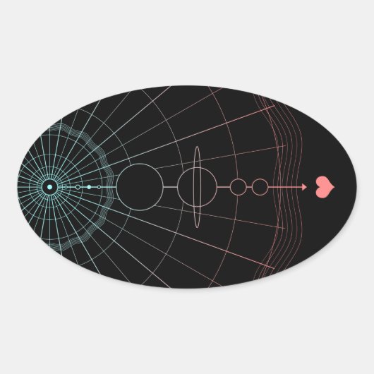 ~を超えた愛 楕円形シール (正面)