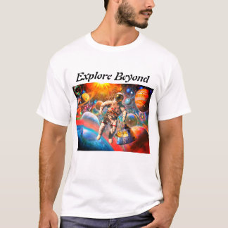 ~を超えて探索する Tシャツ