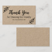 〜を選んでくれてありがとう環境にやさし。 名刺 (正面/裏面)