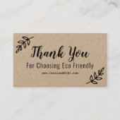 〜を選んでくれてありがとう環境にやさし。 名刺 (正面)
