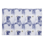 ～を願う青い濃淡の天使 枕カバー (裏面)