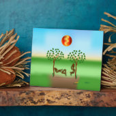 ~を食べ威厳があるる フォトプラーク (側面)