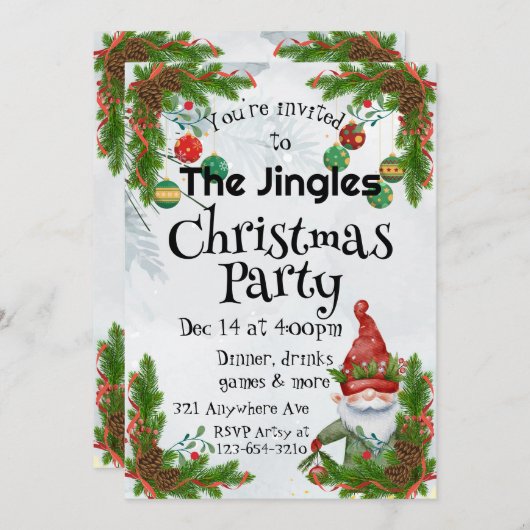 を飾る 招待状 (正面/裏面)