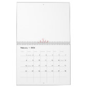 ～を鮮やか特徴とする赤と黒のフローラデザイン カレンダー (2月 2026)