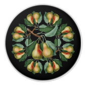 ~を黒や色の背景に梨をつける セラミックノブ (正面)