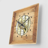 〜を3フランスの次元〜フォークアートボックス〜 スクエア壁時計 (傾斜)