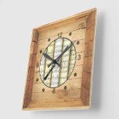 〜を3次元〜フォークアートボックス~ スクエア壁時計 (傾斜)